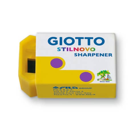 Temperamatite Giotto Stilnovo Sharpener 1 foro - colori assortiti fluo - conf. 60 pezzi - 240000